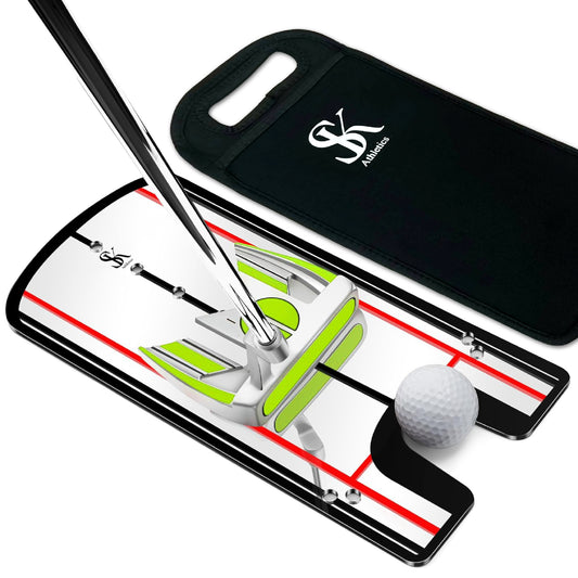 Golf Putting Alignment Mirror w/ Durable Neoprene Carry Bag | This Golf Putting Mirror is a Great Training Aid