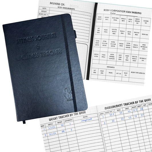 Fitness Journal & Gym Notebook | Weight Loss Planner & Calorie Counter Book